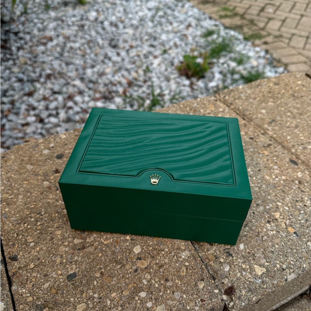 Rolex Green Watch Box with Gold Logo